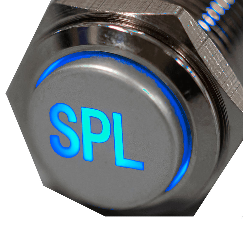 Sparked Innovations Aluminum Latching Plain SPL Pushbutton Switch w LED SPDT