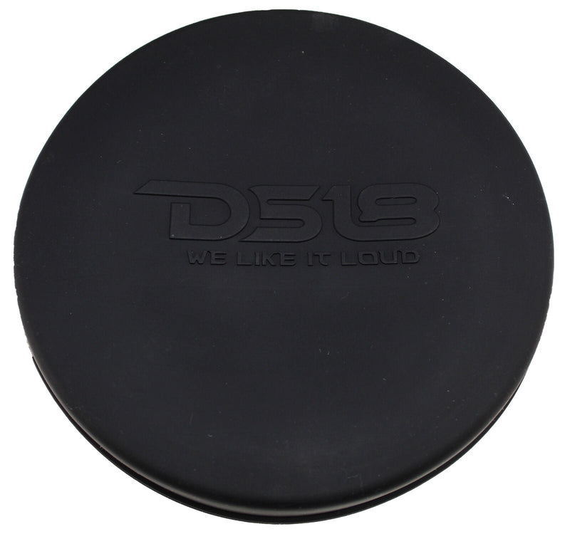 Pair of Black DS18 HYDRO 8" Silastic Silicone Marine Speaker Covers CS-8/BK