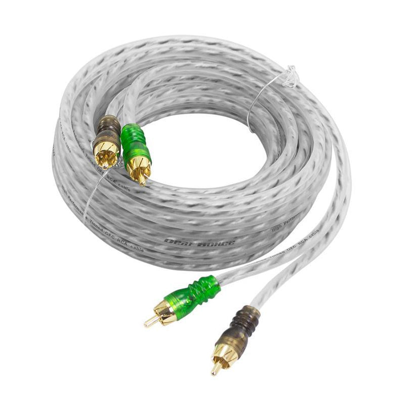 Elite Cavi Audio RCA Professionali 2 Canali, 5 Metri (17 Ft), Schermatura Tripla, Connettori Placcati Oro