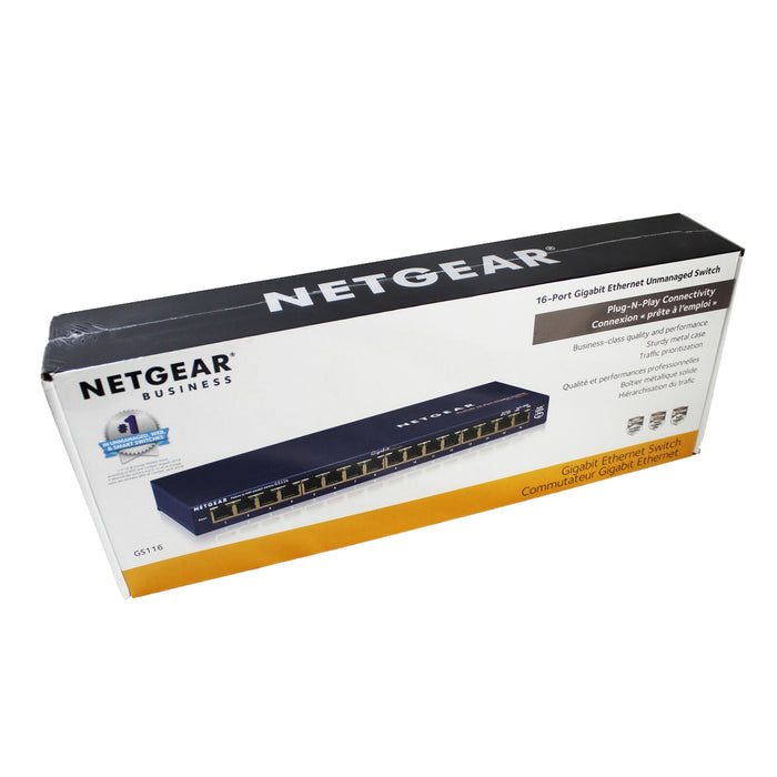 NETGEAR - 16-Port 10/100/1000 Mbps Gigabit Unmanaged Switch - Blue