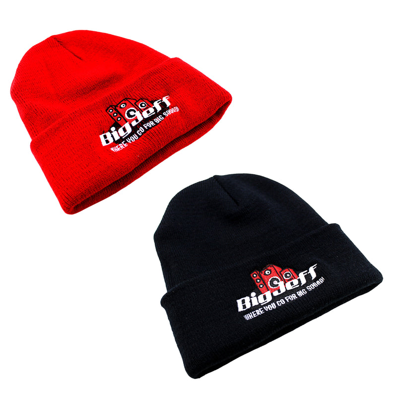 Official Big Jeff Audio 100% Turbo Acrylic Unisex Beanie with Logo.