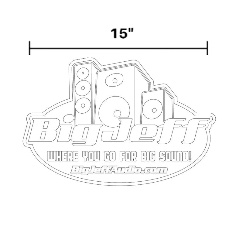 Official Big Jeff Audio Logo 15 inch Sticker