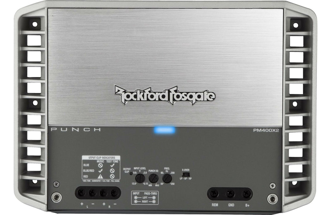 Rockford Fosgate Punch Marine 400W 2-Channel Class A/B Amplifier PM400X2