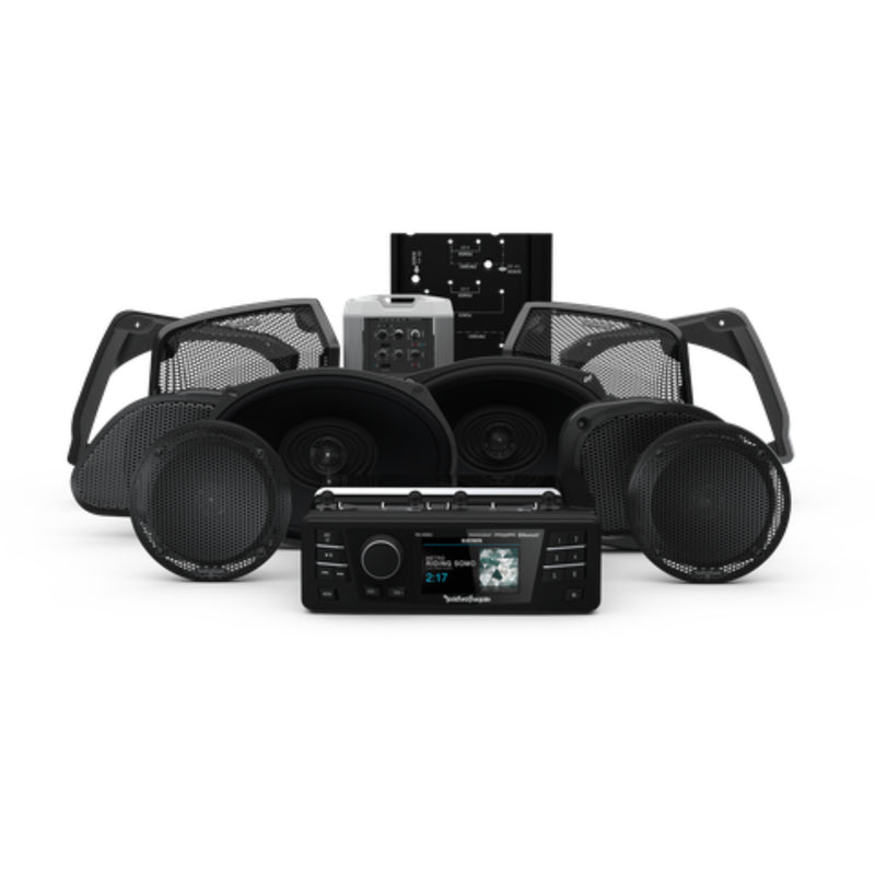 Rockford Harley Davidson Road Glide Radio, 6 Speakers, Amplifier & Amp Kit