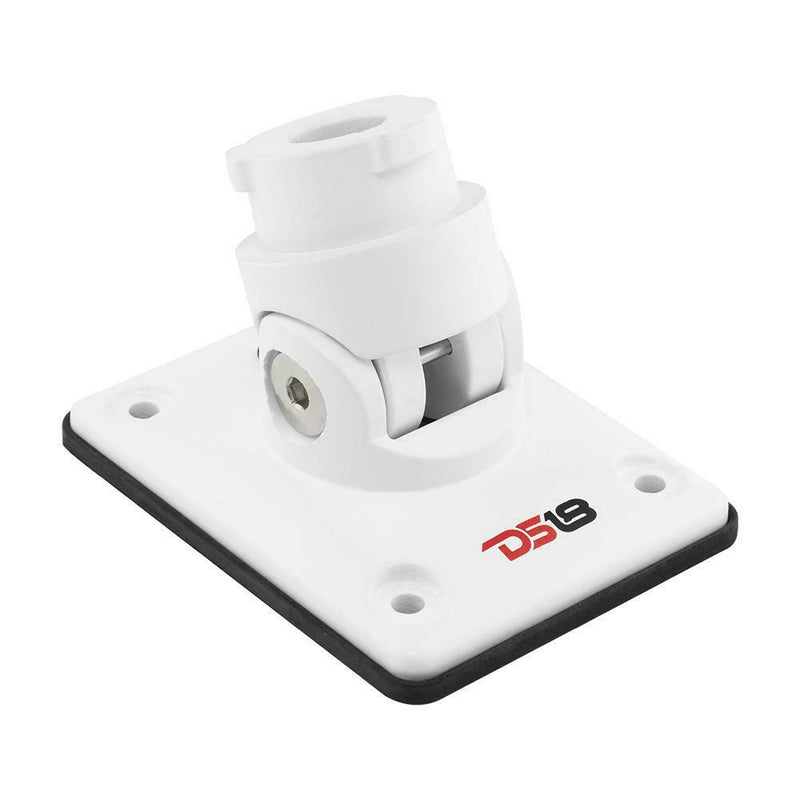 DS18 Universal Flat Mount Pad Marine Tower Bracket White ATV UTV Boat