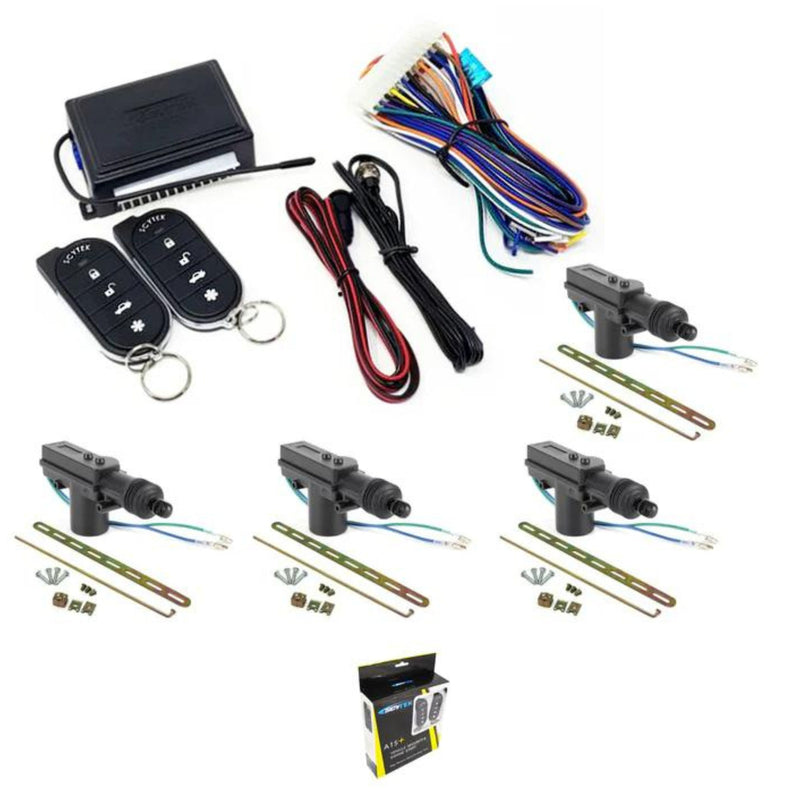 Scytek A15+ Keyless Entry Car Alarm Security System Shock Sensor + 4 Door Locks