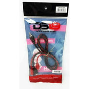 DS18 3 Foot 2 Channel Shielded Twisted RCA Audio Cable Amp Cables RCA3FT - Big Jeff Online Inc