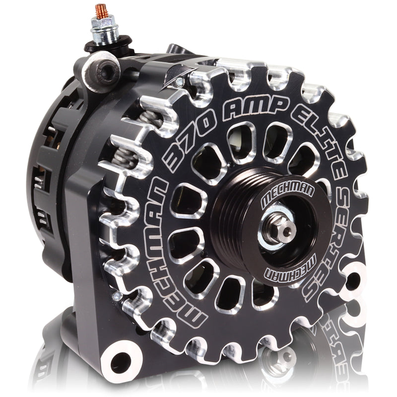 Mechman E-Series 370 Amp Black Alternator For 2001-2007 GM 6.6L Diesel Truck