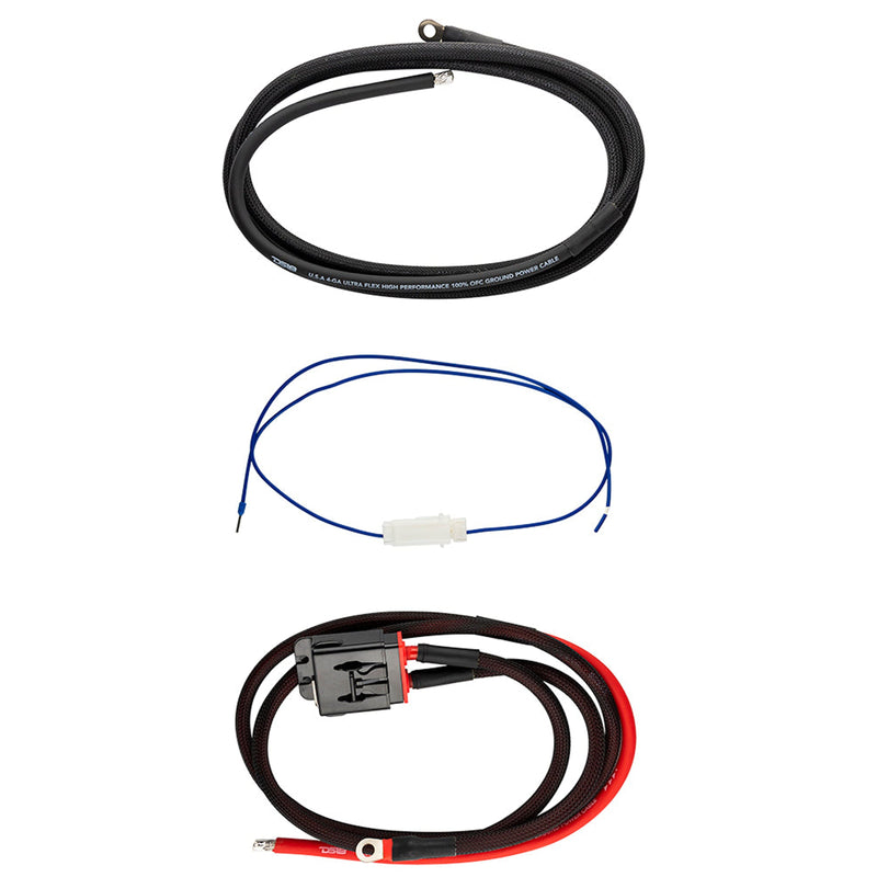 DS18 4GA Harley Davidson 1996+ Amp Kit OFC w/ Waterproof Fuse Holder 1680W