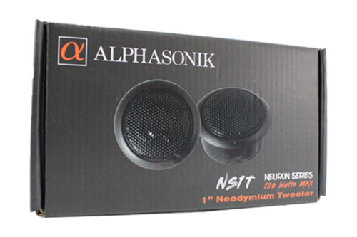 Alphasonik Car Audio 1 Neodymium Tweeter 120 Watts 4 Ohm Silk Cone NS1T
