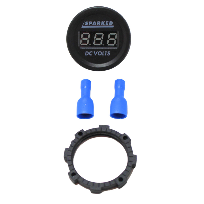 Sparked Innovations Single Display 12V DC Voltmeter Battery Voltage Monitor