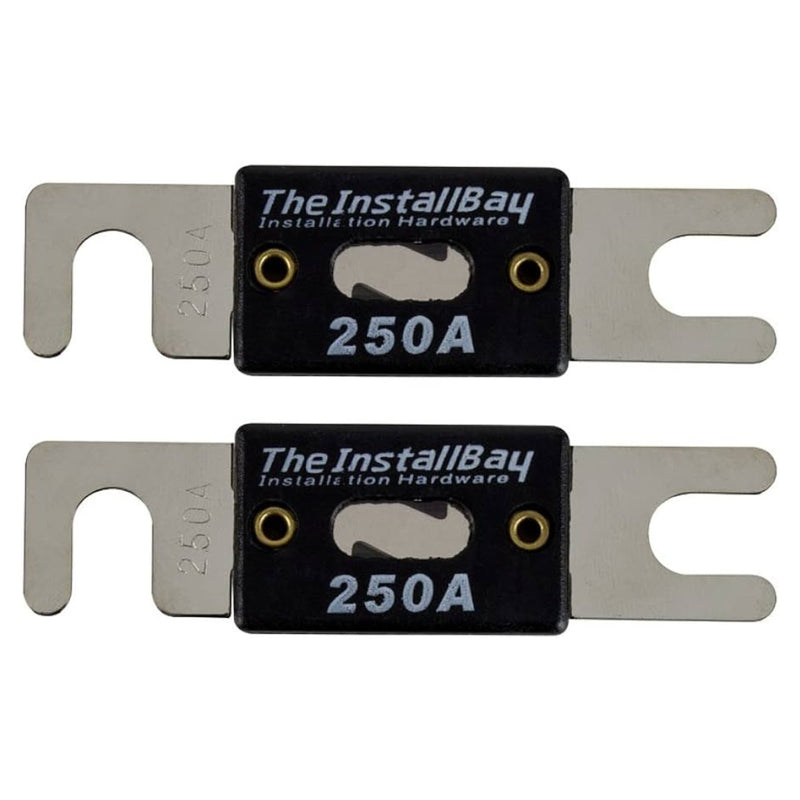 Install Bay 2Pack ANL Blade Waffer Fuses 250 Amp Car Boat Truck Bike ANL-250