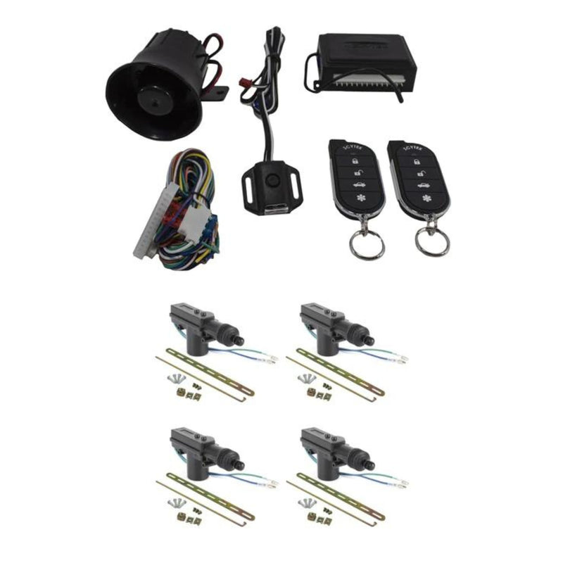 Car Alarm Anti Theft Security System G27 Scytek + 4 x Power Door Lock Actuators