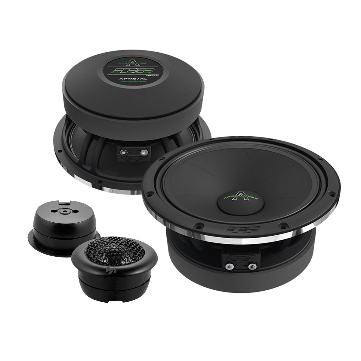 Pair of Deaf Bonce 6.5 MidRange Speakers 600W 4 Ohm w/ 1" Neo Tweeter