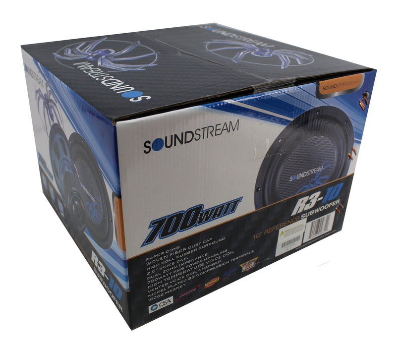 R3.10 10" 1400W Subwoofer Dual 2 Ohm Voice Coil Pro Car Audio Bass