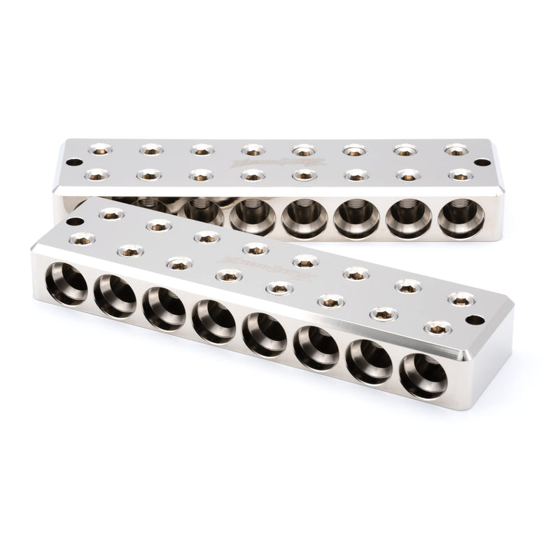 ILL Customz 1/0 Gauge 8 In 8 Out Power Ground Distrubution Blocks Pair LC-8INOUT