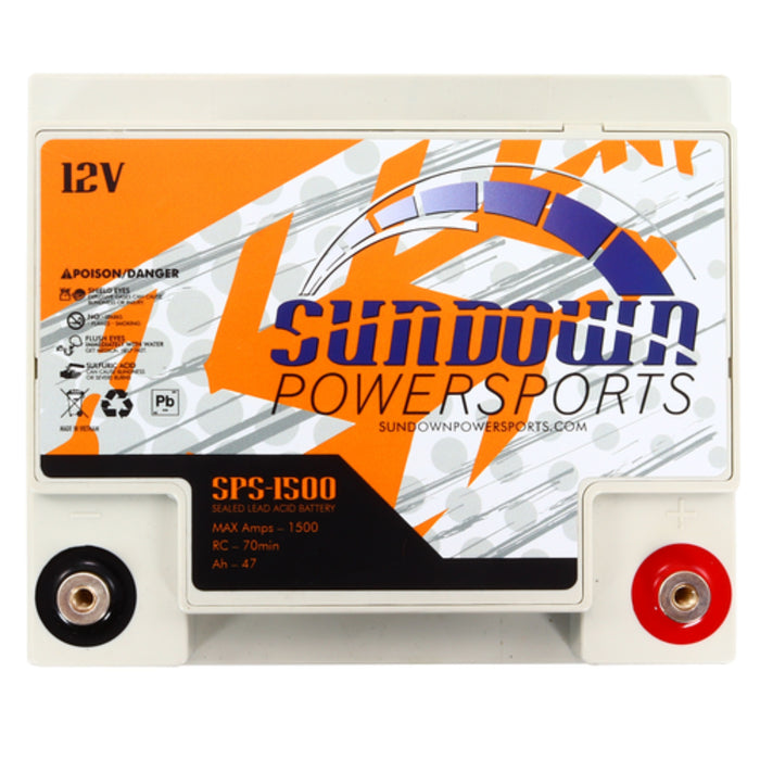 Sundown Powersports 1500 Amp 12 Volt 47aH AGM Battery SPS-1500