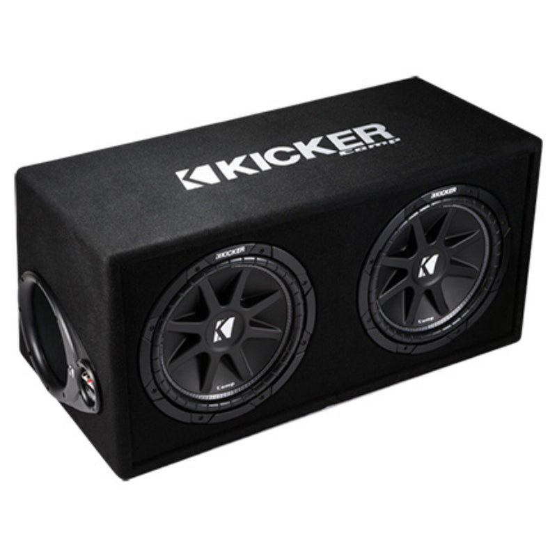 Kicker Comp Series Dual 12" 300W RMS 2-Ohm Vented Subwoofer Enclosure