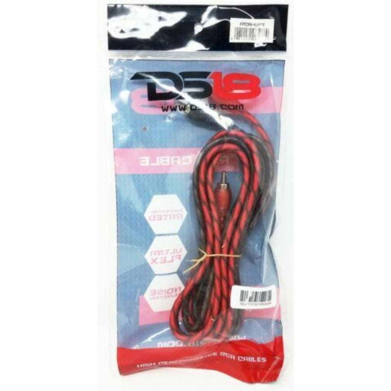 DS18 RCA6FT 6 ft 2 Channel Shielded Twisted RCA Audio Cable Amp Cables