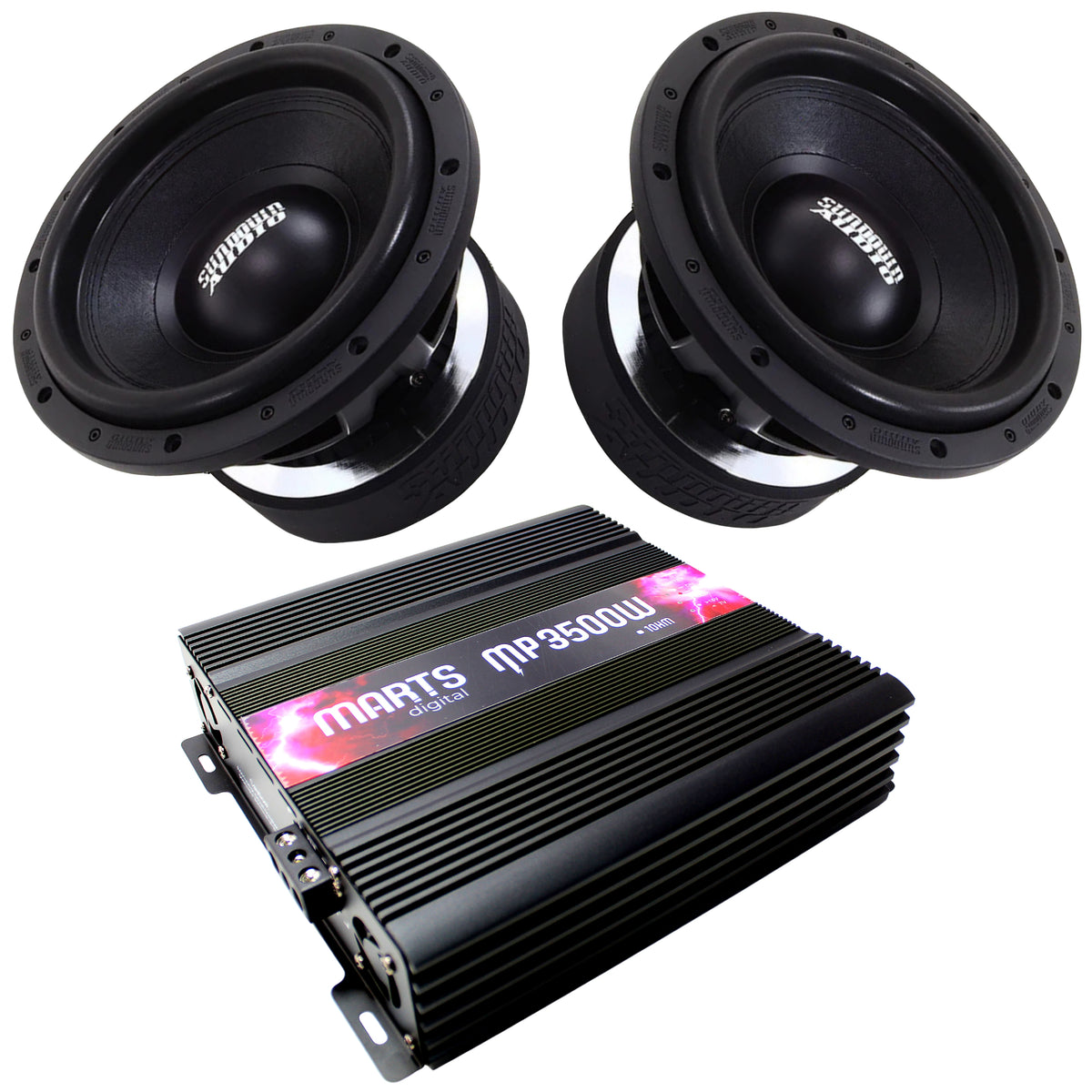 Sundown Audio Combo Pair of USeries V.2 12" DVC Subs w/Marts Digital