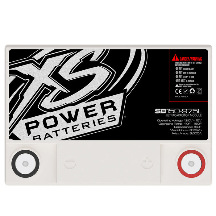 XS Power 12V Pro Car Audio Super Capacitor Bank U1R 1200W Max Power SB150-975L