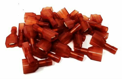 Install Bay Red 22-18Ga Male + Female Insulated Nylon Quick Disconnects 200pcs