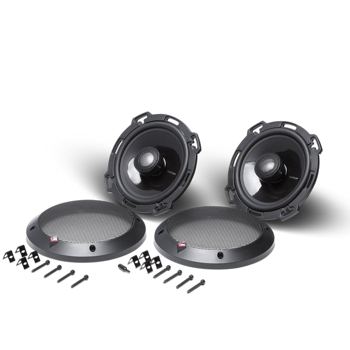 2x Rockford Fosgate 6 Fullrange Speakers 280W 4 Ohm /w Built-in Crossovers T16
